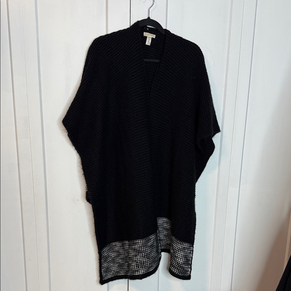 Michael Kors Black , Grey, White Chunky Knit scarf sweater - One size